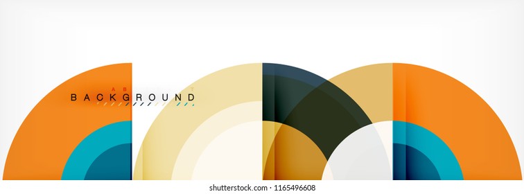 Vector circular abstract background, circles geometric shapes