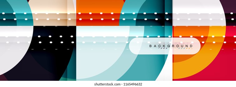 Vector circular abstract background, circles geometric shapes