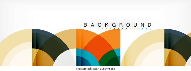 Vector circular abstract background, circles geometric shapes
