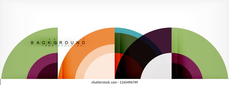 Vector circular abstract background, circles geometric shapes