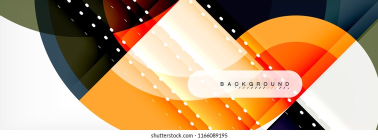 Vector circular abstract background, circles geometric shapes