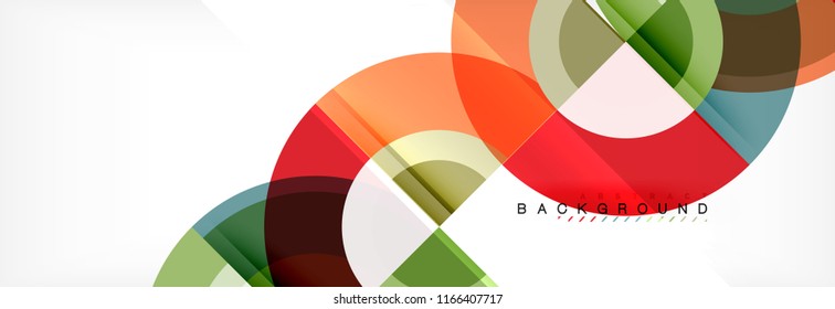Vector circular abstract background, circles geometric shapes