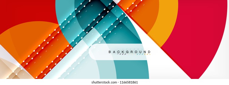 Vector circular abstract background, circles geometric shapes