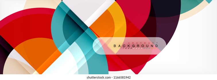 Vector circular abstract background, circles geometric shapes