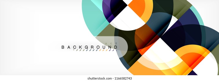 Vector circular abstract background, circles geometric shapes