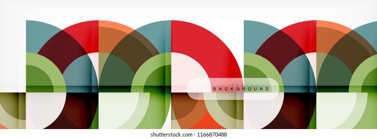 Vector circular abstract background, circles geometric shapes