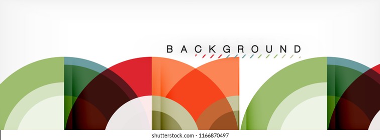 Vector circular abstract background, circles geometric shapes