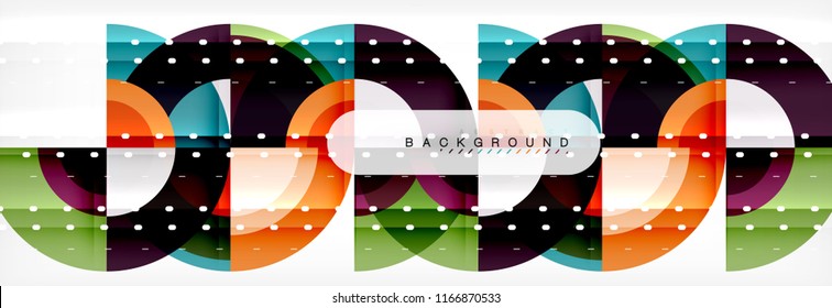 Vector circular abstract background, circles geometric shapes