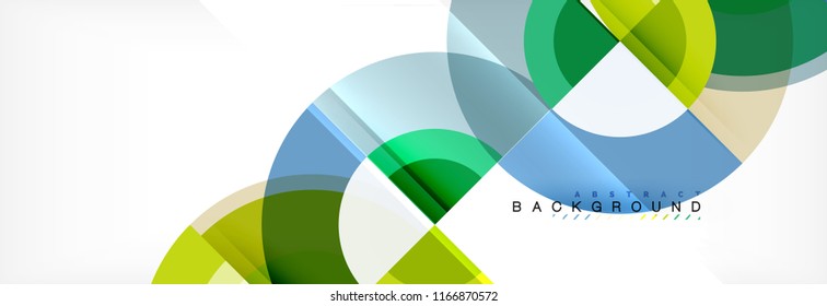 Vector circular abstract background, circles geometric shapes