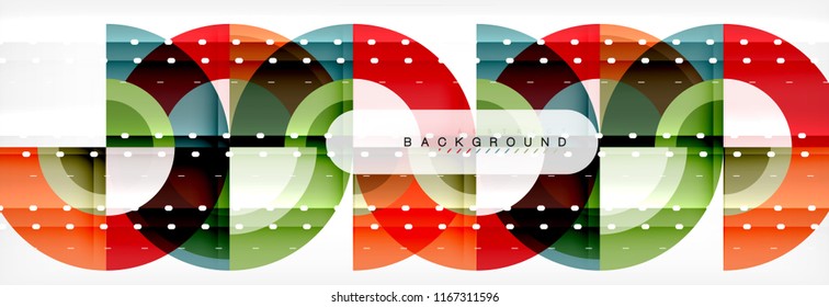 Vector circular abstract background, circles geometric shapes