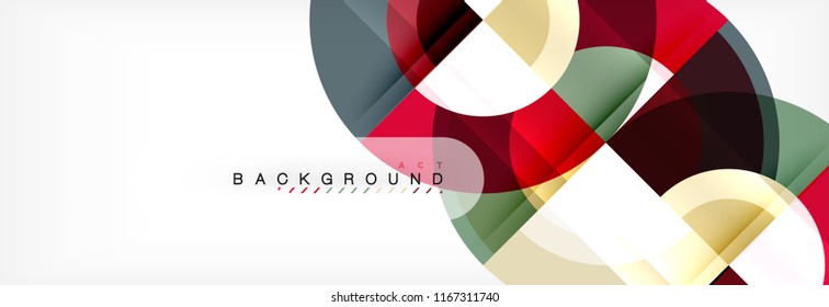 Vector circular abstract background, circles geometric shapes