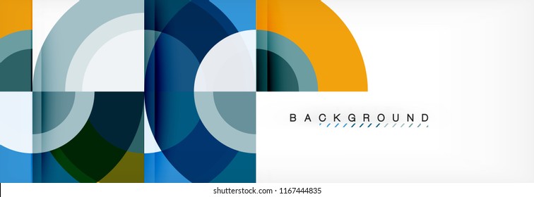 Vector circular abstract background, circles geometric shapes