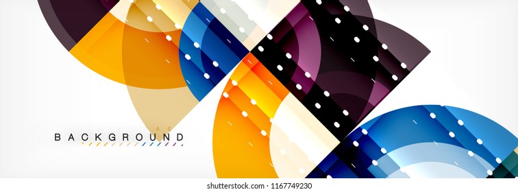 Vector circular abstract background, circles geometric shapes