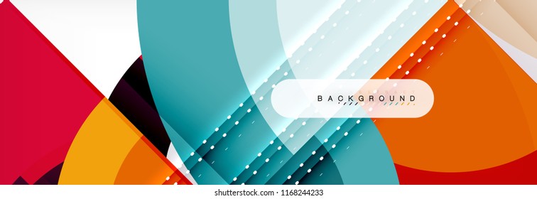 Vector circular abstract background, circles geometric shapes