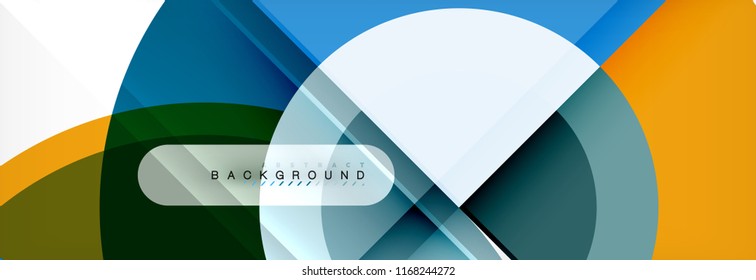 Vector circular abstract background, circles geometric shapes
