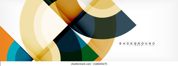 Vector circular abstract background, circles geometric shapes