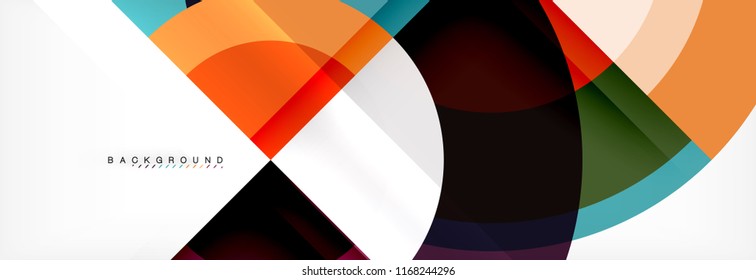 Vector circular abstract background, circles geometric shapes