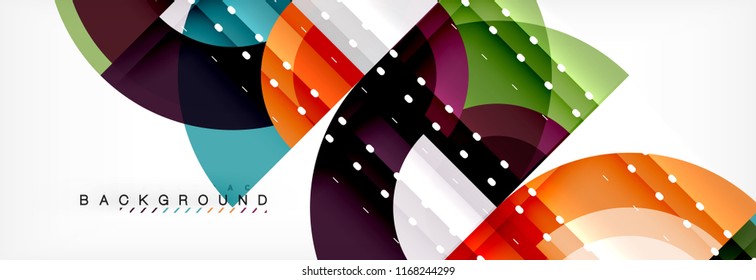 Vector circular abstract background, circles geometric shapes