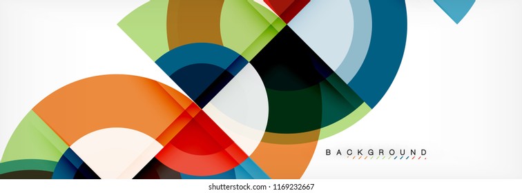 Vector circular abstract background, circles geometric shapes