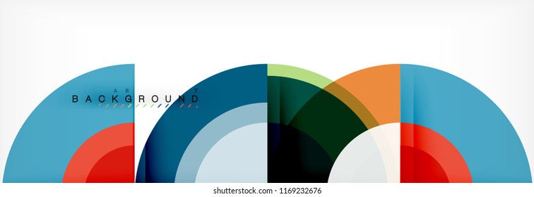 Vector circular abstract background, circles geometric shapes