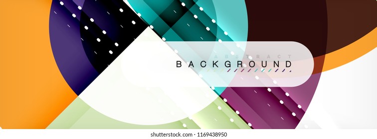 Vector circular abstract background, circles geometric shapes