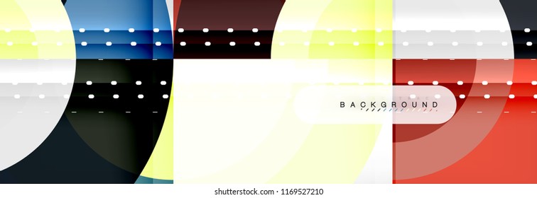 Vector circular abstract background, circles geometric shapes