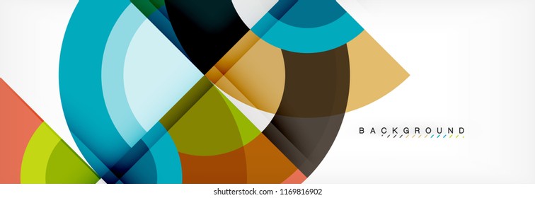 Vector circular abstract background, circles geometric shapes