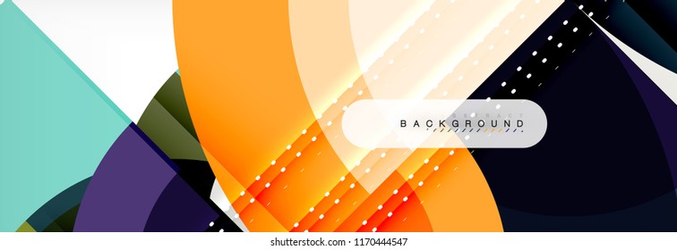 Vector circular abstract background, circles geometric shapes