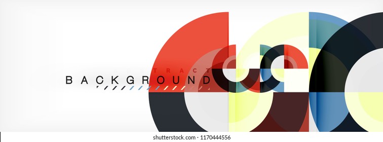 Vector circular abstract background, circles geometric shapes