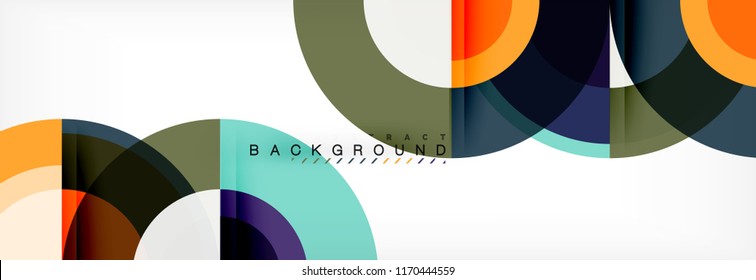 Vector circular abstract background, circles geometric shapes