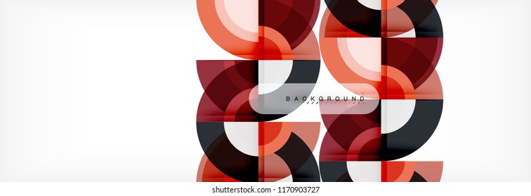 Vector circular abstract background, circles geometric shapes