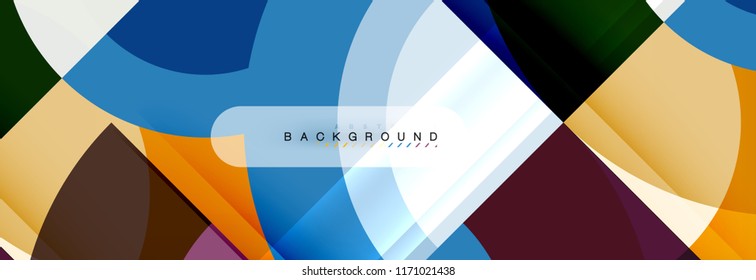 Vector circular abstract background, circles geometric shapes