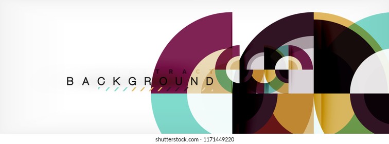 Vector circular abstract background, circles geometric shapes