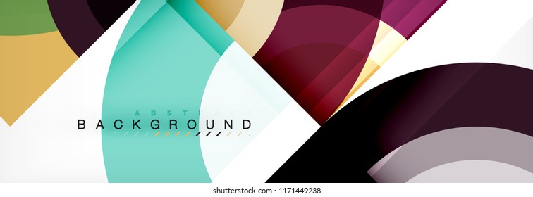 Vector circular abstract background, circles geometric shapes