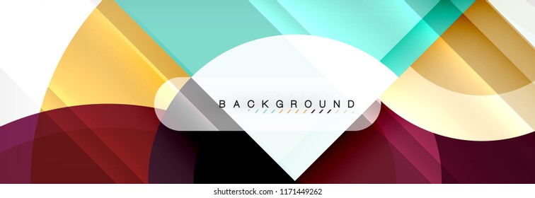 Vector circular abstract background, circles geometric shapes