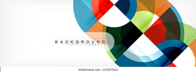 Vector circular abstract background, circles geometric shapes