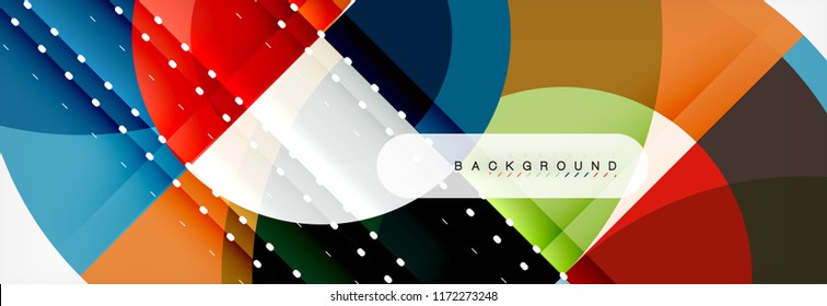Vector circular abstract background, circles geometric shapes