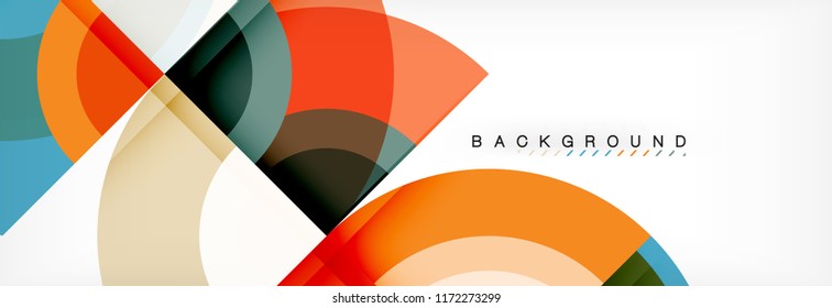 Vector circular abstract background, circles geometric shapes