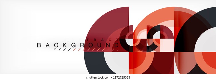 Vector circular abstract background, circles geometric shapes