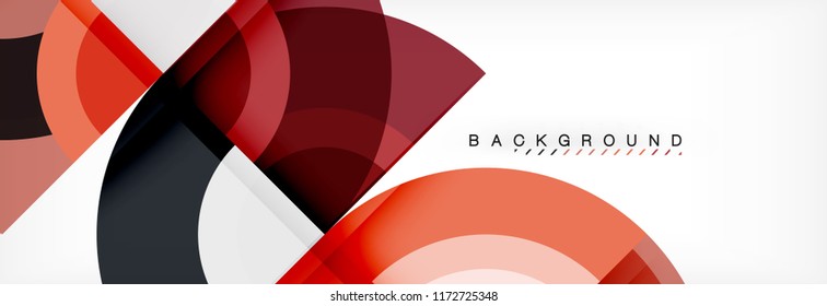 Vector circular abstract background, circles geometric shapes