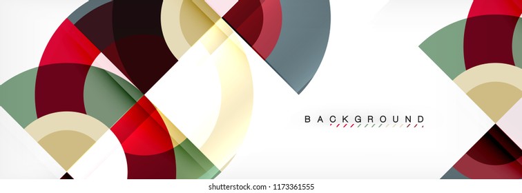 Vector circular abstract background, circles geometric shapes