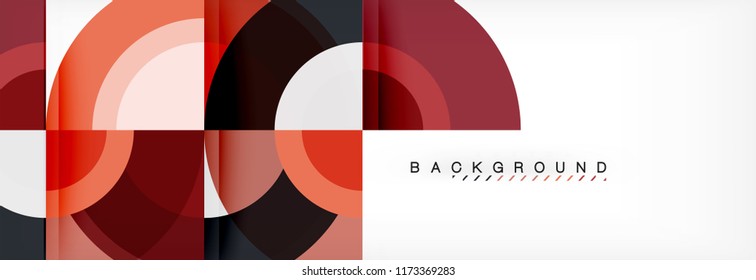 Vector circular abstract background, circles geometric shapes