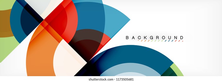 Vector circular abstract background, circles geometric shapes