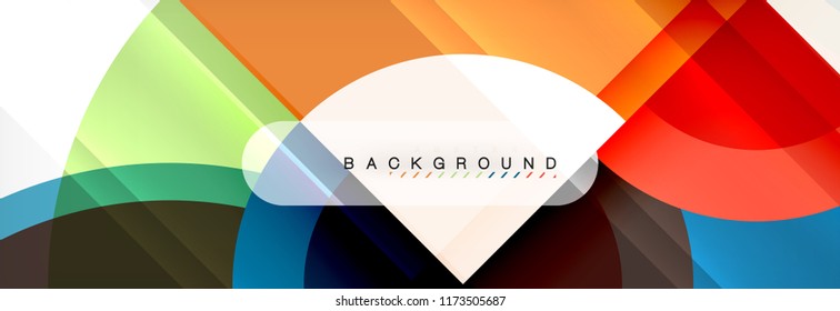 Vector circular abstract background, circles geometric shapes