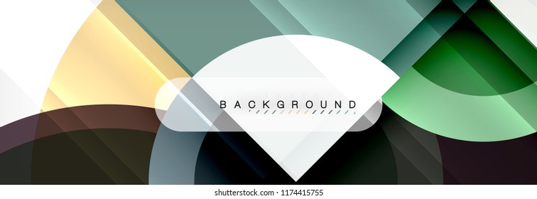 Vector circular abstract background, circles geometric shapes