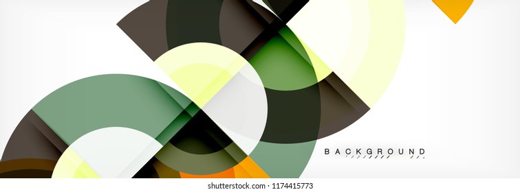 Vector circular abstract background, circles geometric shapes