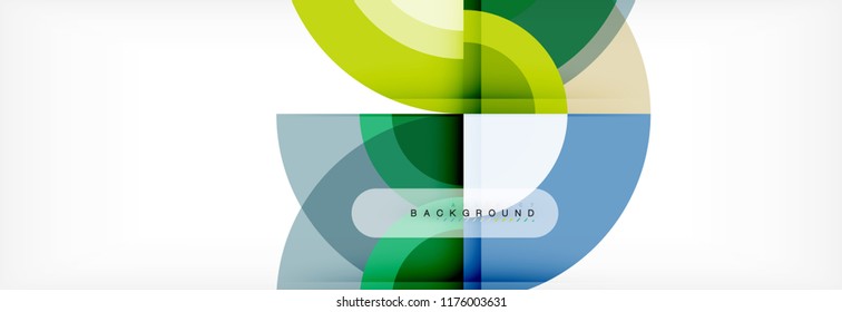 Vector circular abstract background, circles geometric shapes