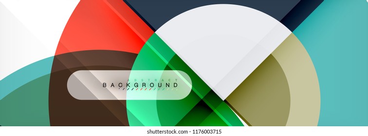Vector circular abstract background, circles geometric shapes