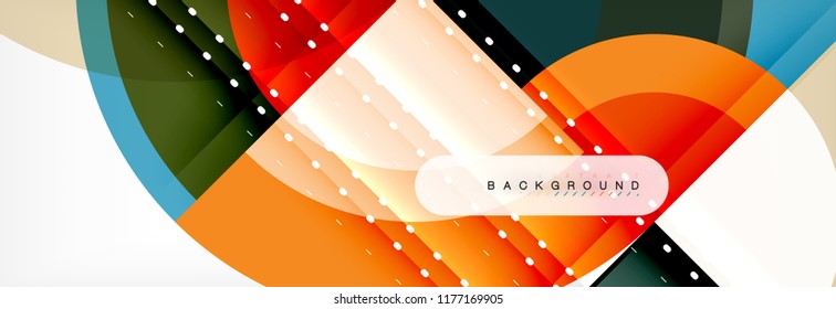 Vector circular abstract background, circles geometric shapes
