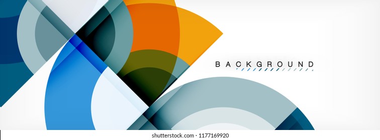 Vector circular abstract background, circles geometric shapes